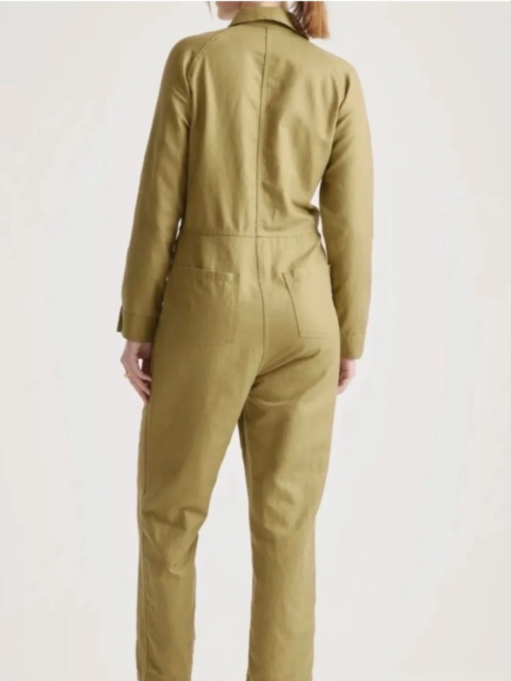 Quince Cotton Linen Twill Long Sleeve Coverall Jumpsuit. Size Small.